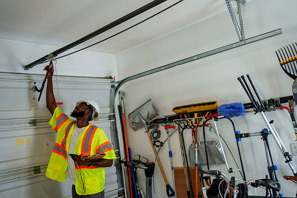 Professional Garage Door Panel Replacement technician working in Roseville, CA